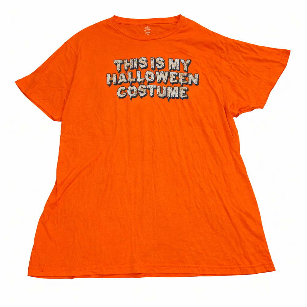 Way To Celebrate Halloween T-Shirt 3XL Orange “This Is My Halloween Costume”